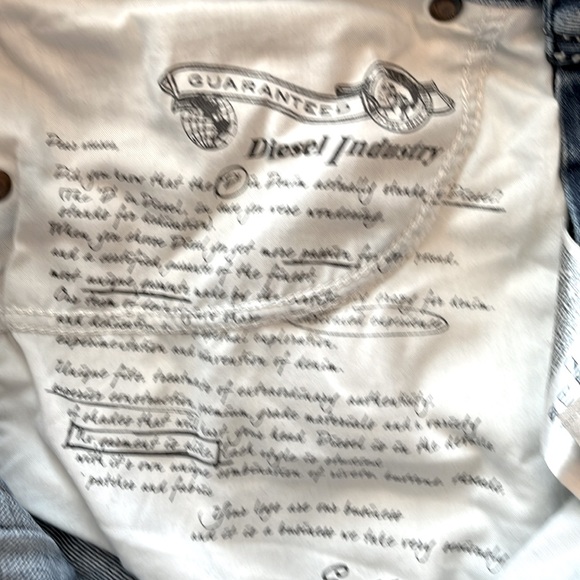 DIESEL Vicker Button Fly Distressed Denim Men Straight Leg Jeans Size W 32/ L 34 - Picture 9 of 9